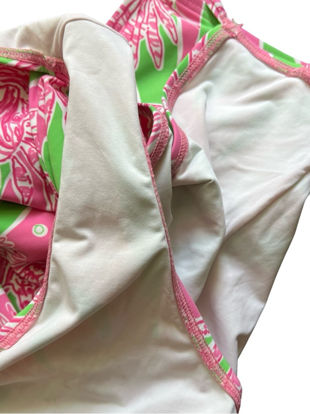 Lilly Pulitzer Pink & Green Tropical One-Piece Swimsuit - Picture 4 of 4